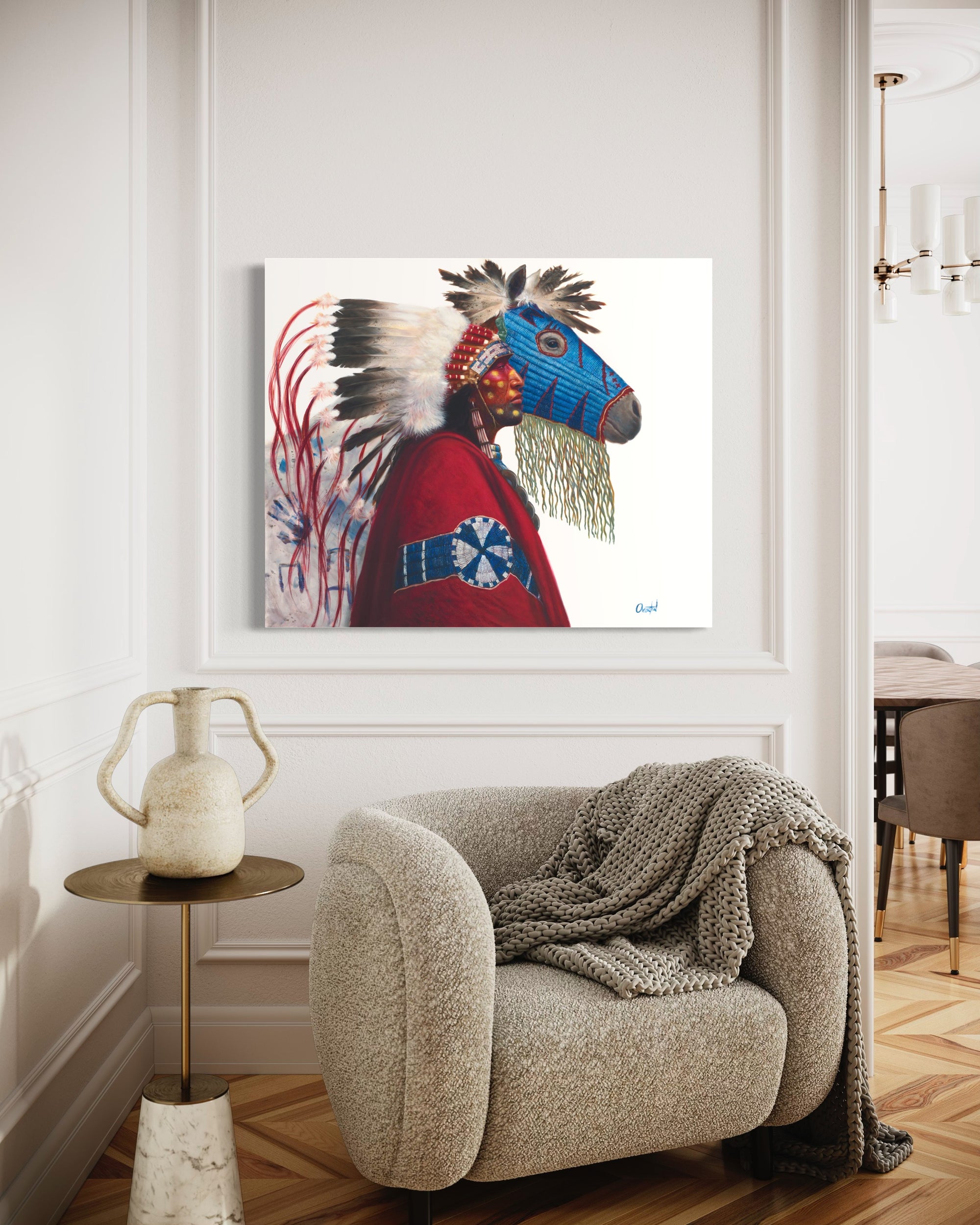 IRON HAIL AND LIGHTNING EYES | Luxe Collection Canvas Print