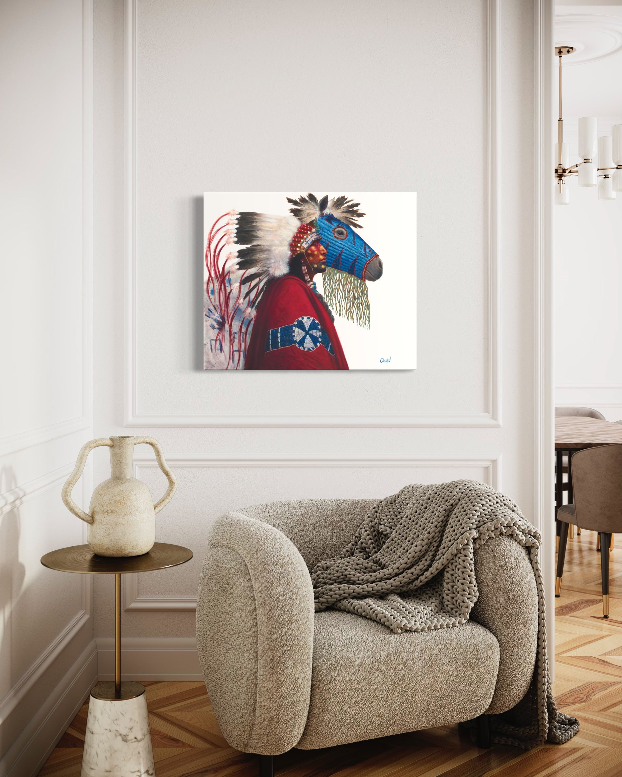 IRON HAIL AND LIGHTNING EYES | Luxe Collection Canvas Print