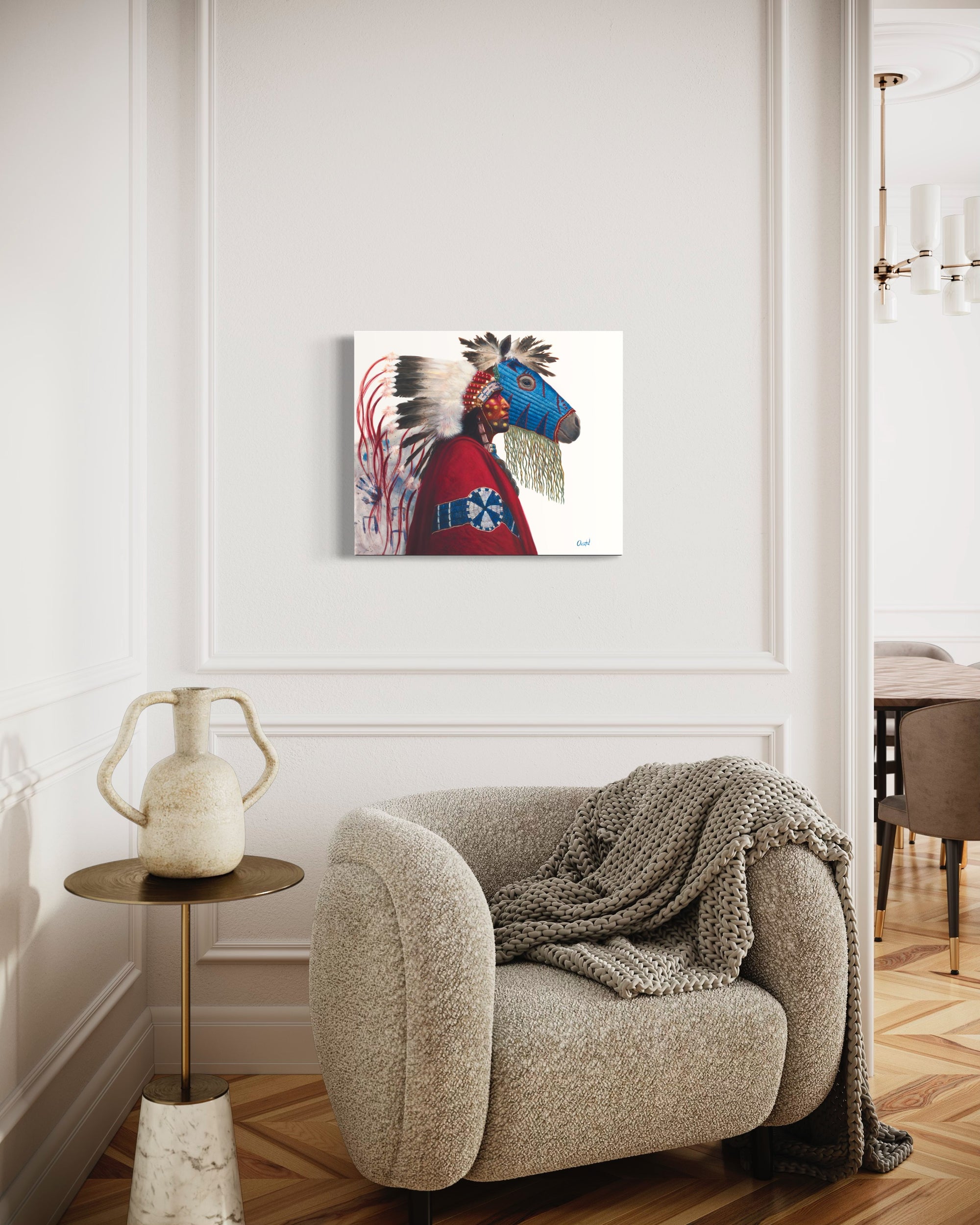 IRON HAIL AND LIGHTNING EYES | Luxe Collection Canvas Print
