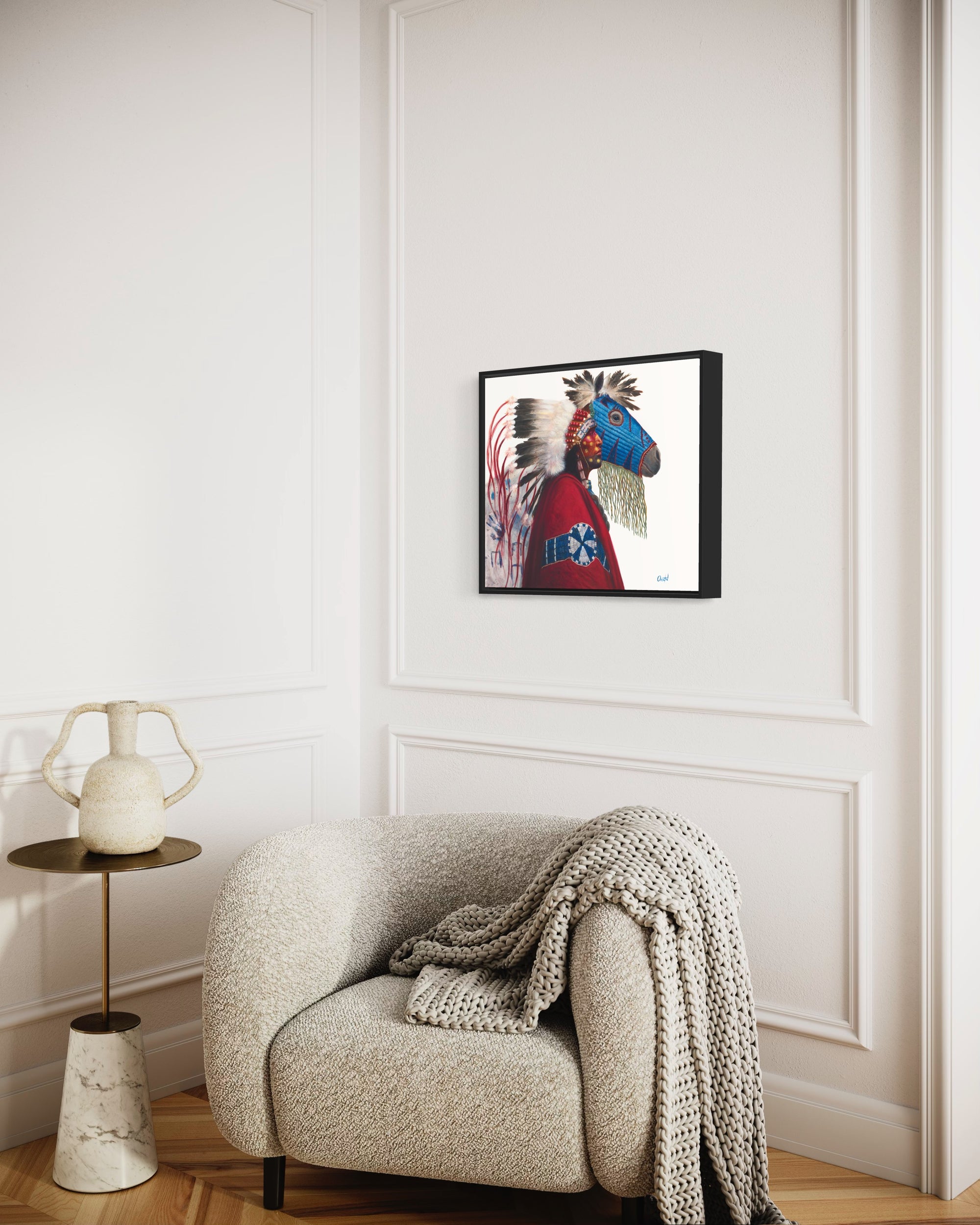 IRON HAIL AND LIGHTNING EYES | Luxe Collection Canvas Print