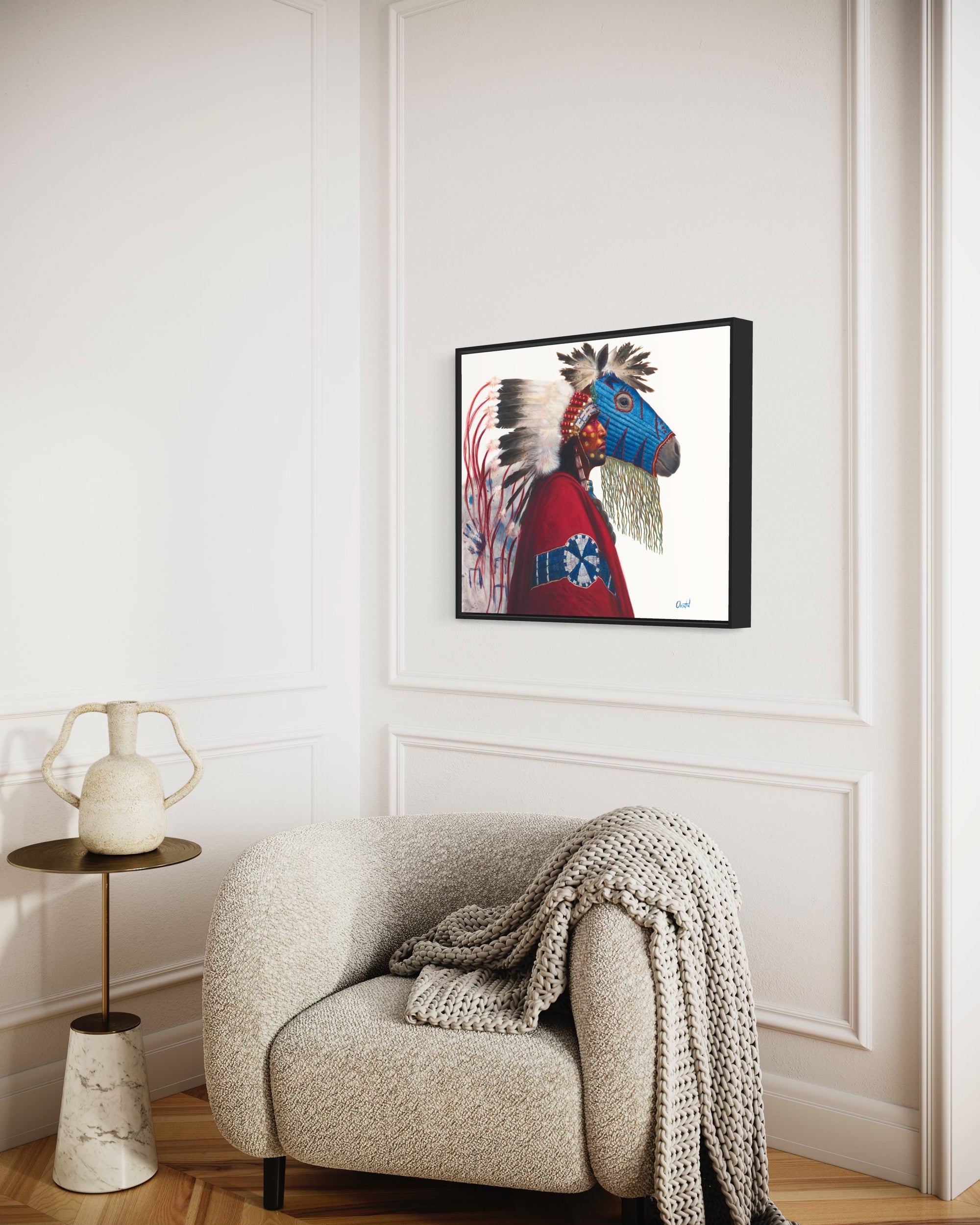 IRON HAIL AND LIGHTNING EYES | Luxe Collection Canvas Print