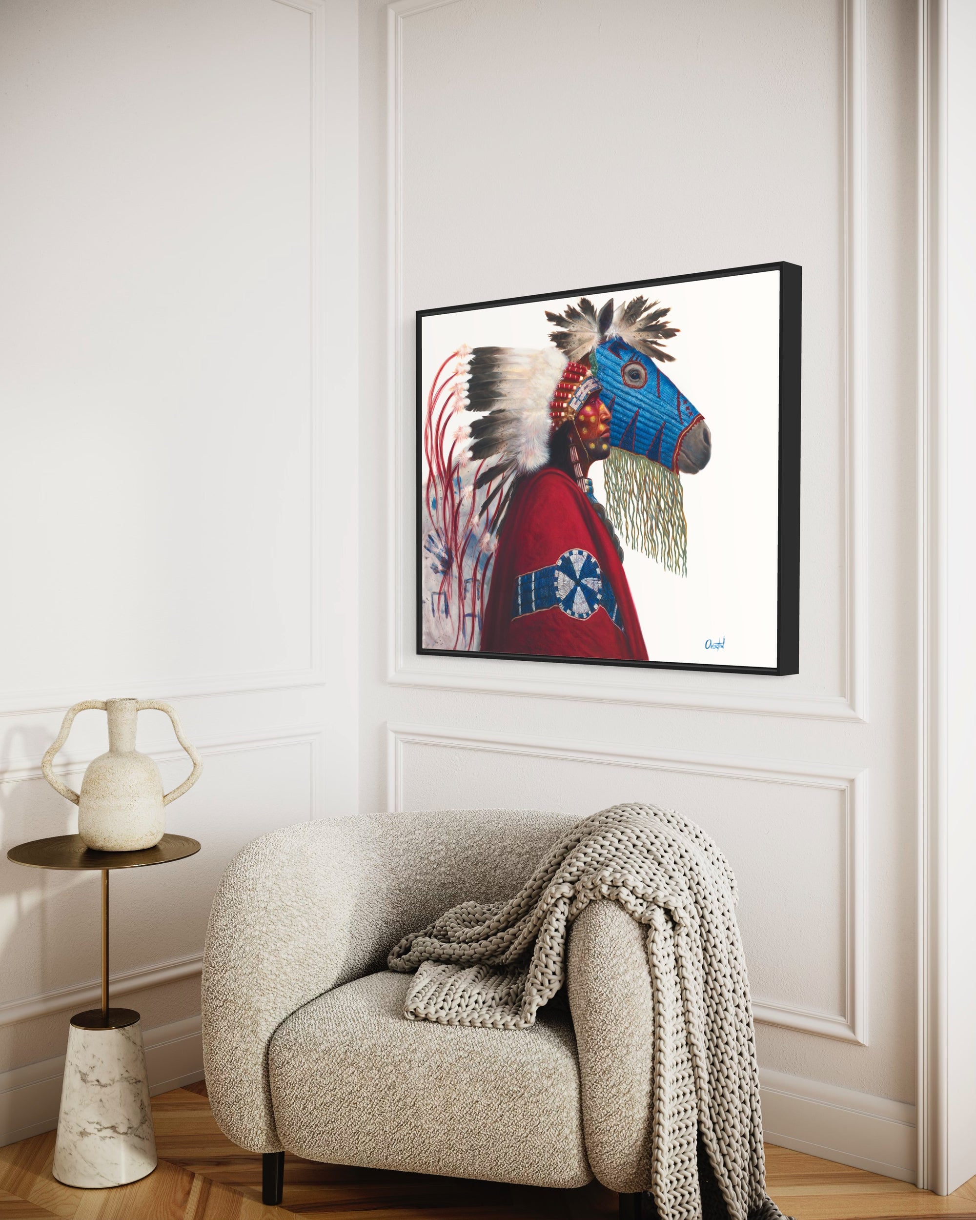 IRON HAIL AND LIGHTNING EYES | Luxe Collection Canvas Print