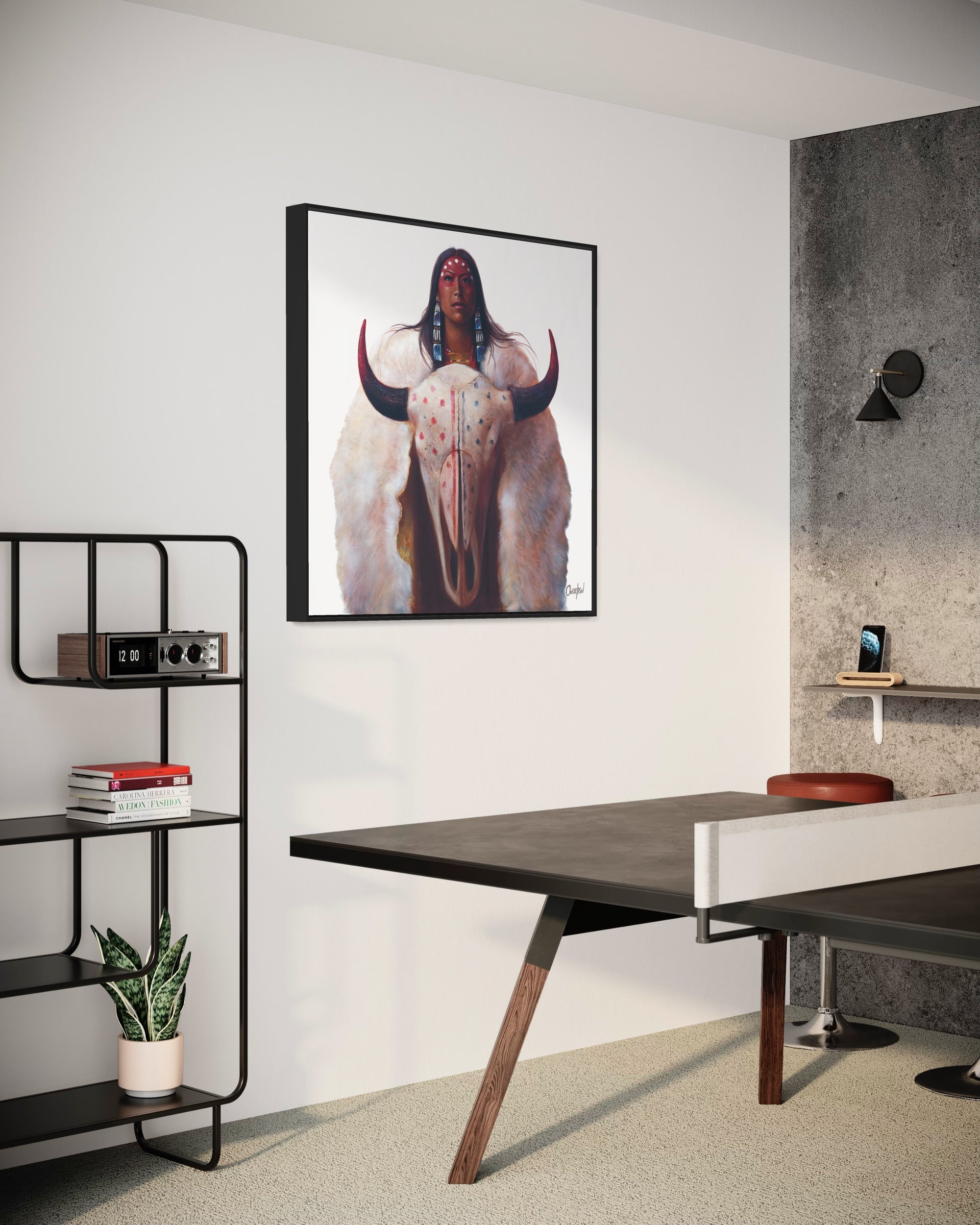 WHITE BUFFALO CALF WOMAN | Luxe Collection Canvas Print