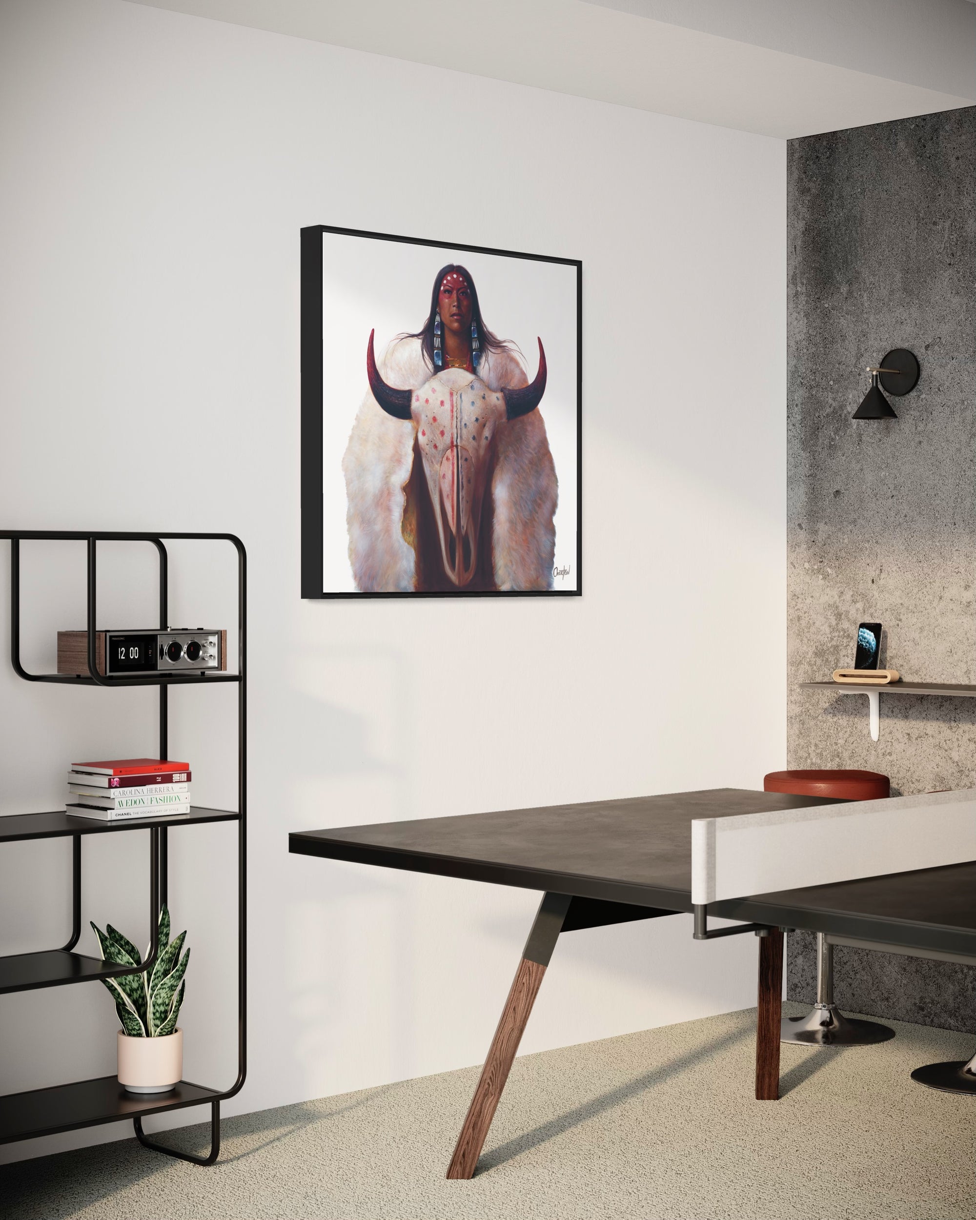 WHITE BUFFALO CALF WOMAN | Luxe Collection Canvas Print