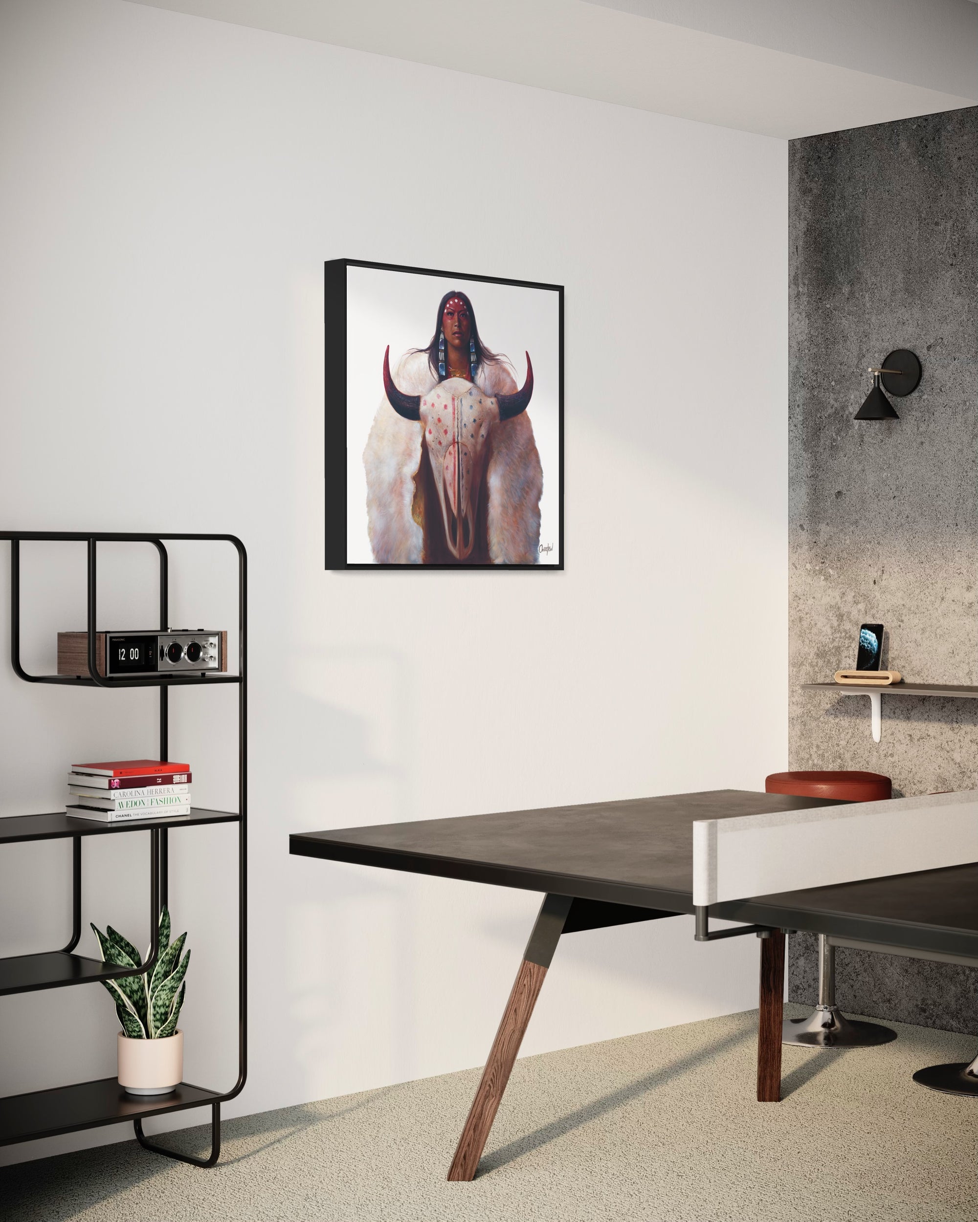WHITE BUFFALO CALF WOMAN | Luxe Collection Canvas Print