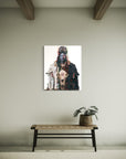 BLACK WOLF WHITE RAVEN | Luxe Collection Canvas Print
