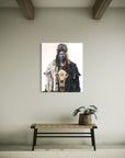 BLACK WOLF WHITE RAVEN | Luxe Collection Canvas Print
