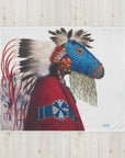 IRON HAIL AND LIGHTNING EYES |Throw Blanket
