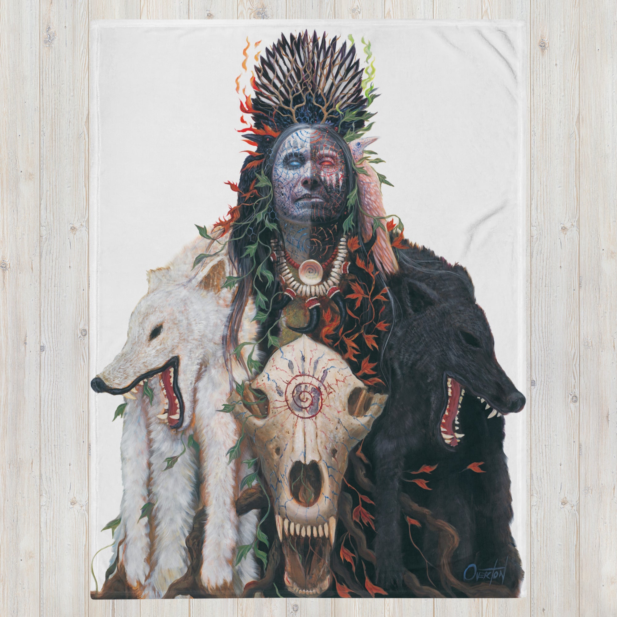 BLACK WOLF WHITE RAVEN | Throw Blanket