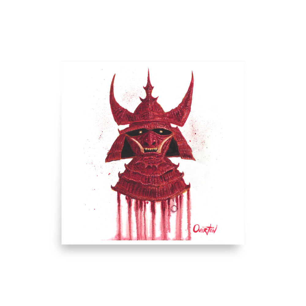 RED DRAGON SAMURAI | Fine Art Print – Greg Overton Fine Art Prints