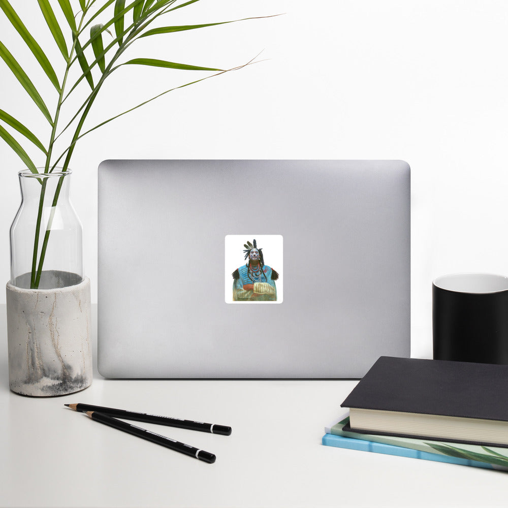 BLUE WOLF RISING | Bubble-free Stickers