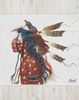 BRAVE WOLF AND THE MEDICINE HAWK | Throw Blanket