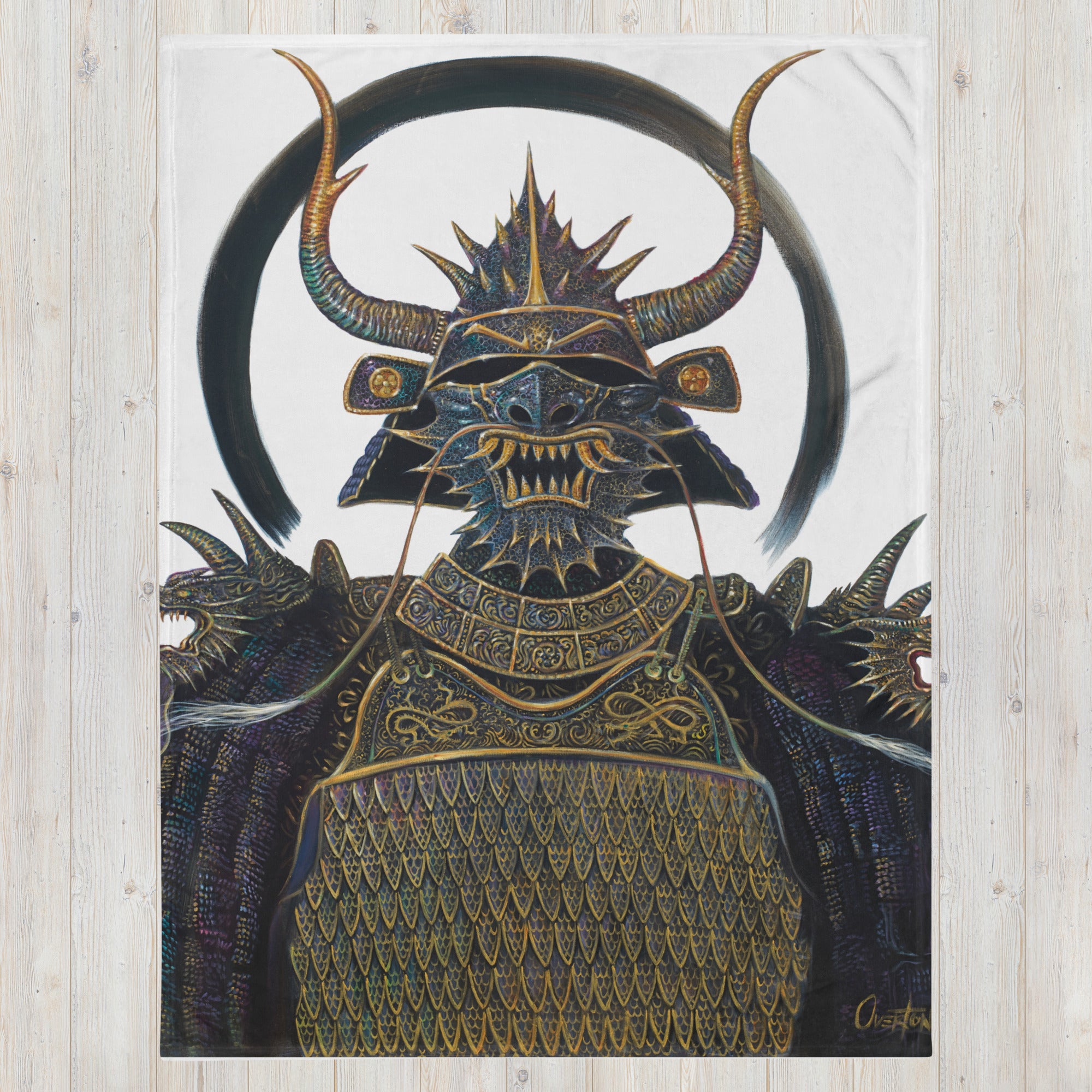 THE BLACK DRAGON SAMURAI | Throw Blanket