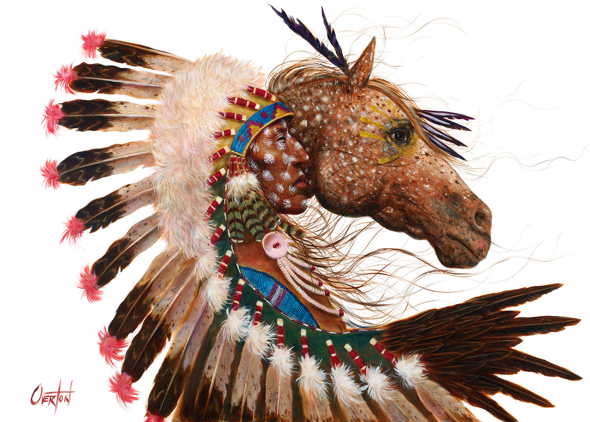 EAGLE HORSE AND CLOUD | Hand Signed Print