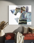 VOICE OF WHITE RAVEN AND THE MEDICINE HORSE | Luxe Collection Canvas Print