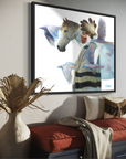 VOICE OF WHITE RAVEN AND THE MEDICINE HORSE | Luxe Collection Canvas Print