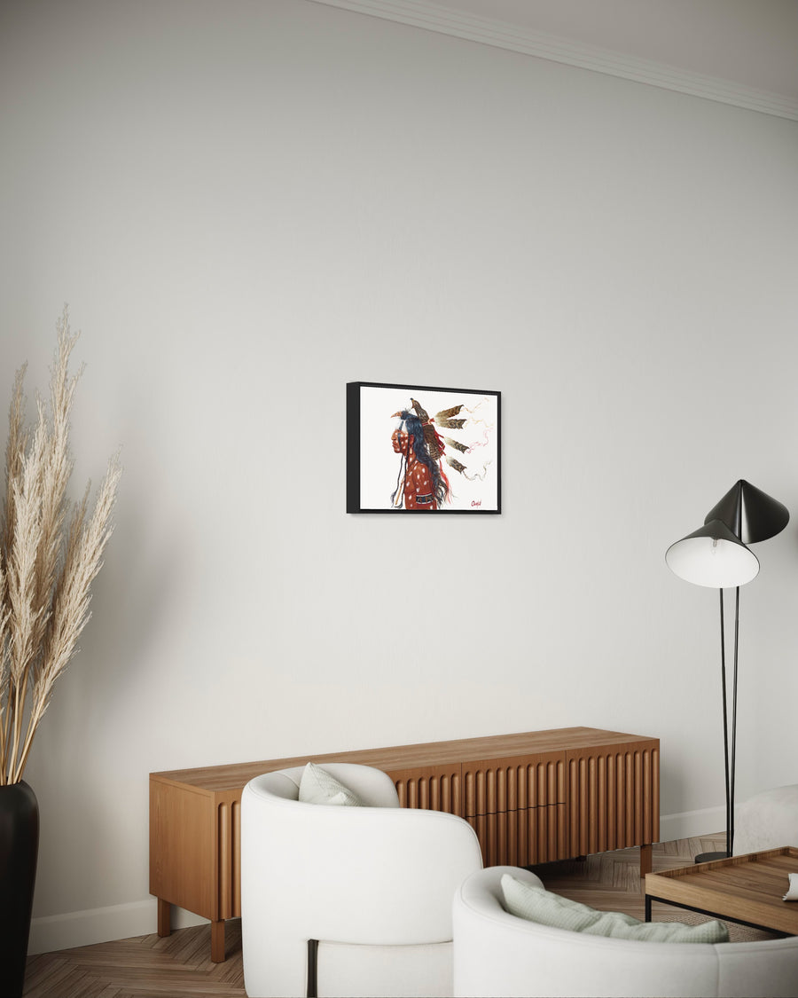 BRAVE WOLF AND THE MEDICINE HAWK | Luxe Collection Canvas Print