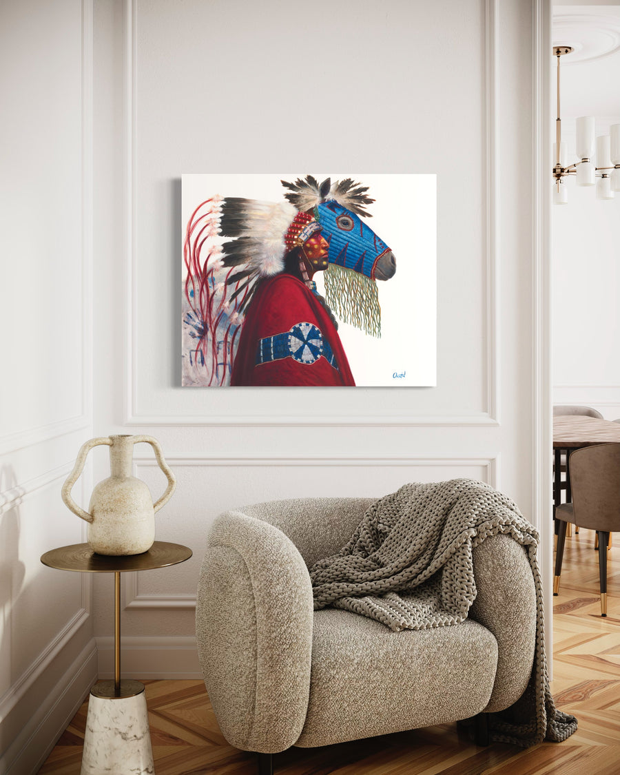IRON HAIL AND LIGHTNING EYES | Luxe Collection Canvas Print