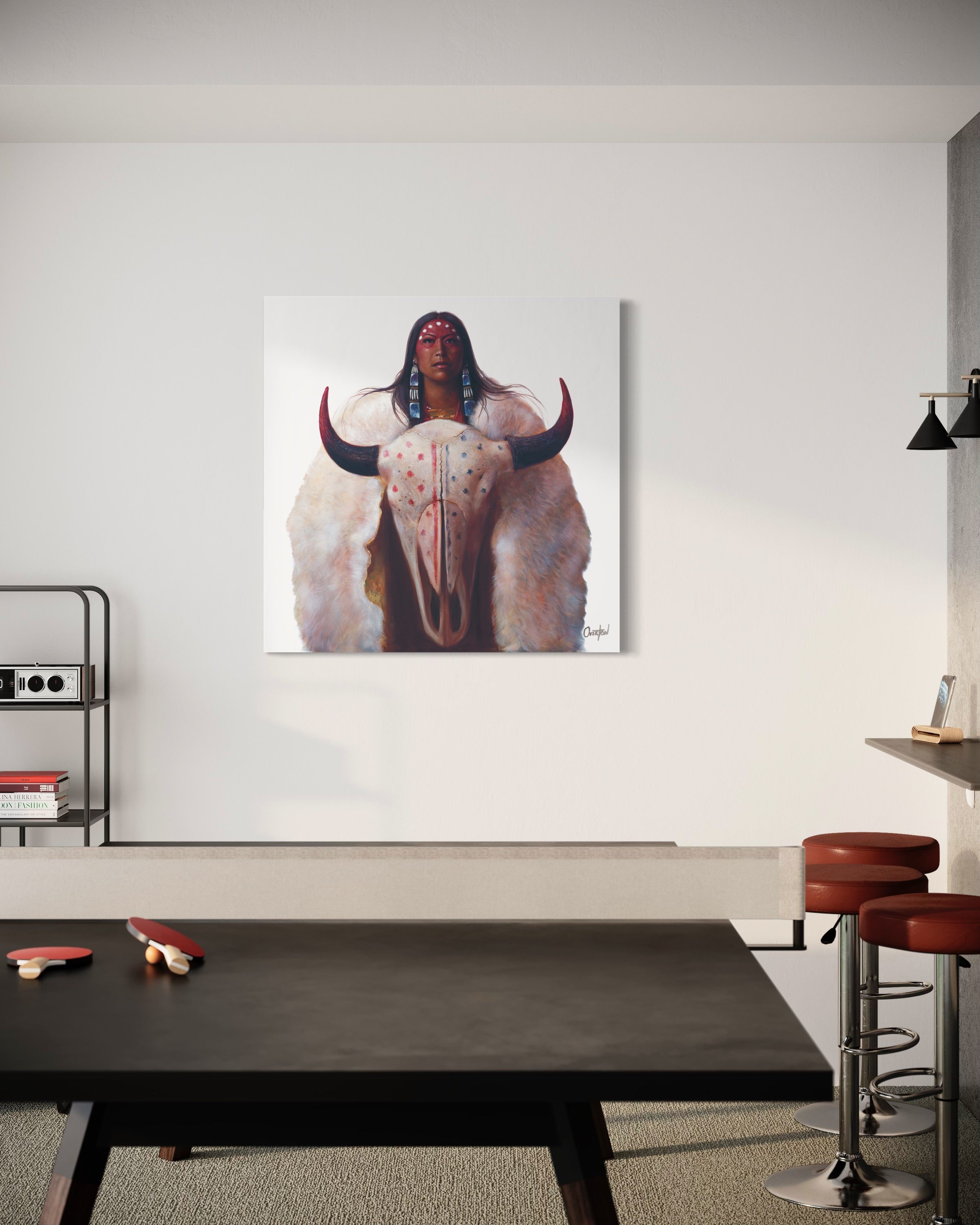 WHITE BUFFALO CALF WOMAN | Luxe Collection Canvas Print – Greg