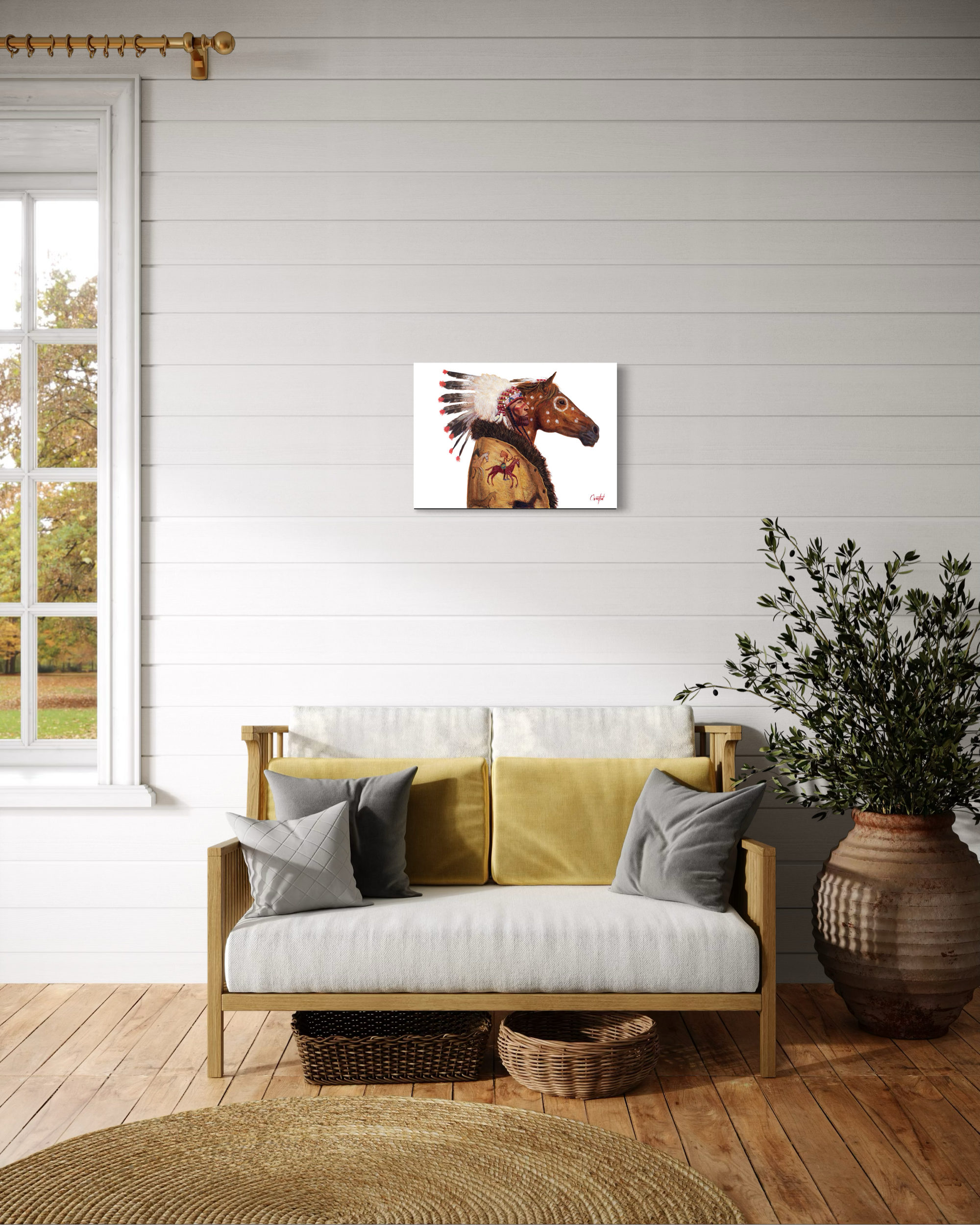 AMERICAN HORSE GOES TO WAR | Luxe Collection Canvas Print