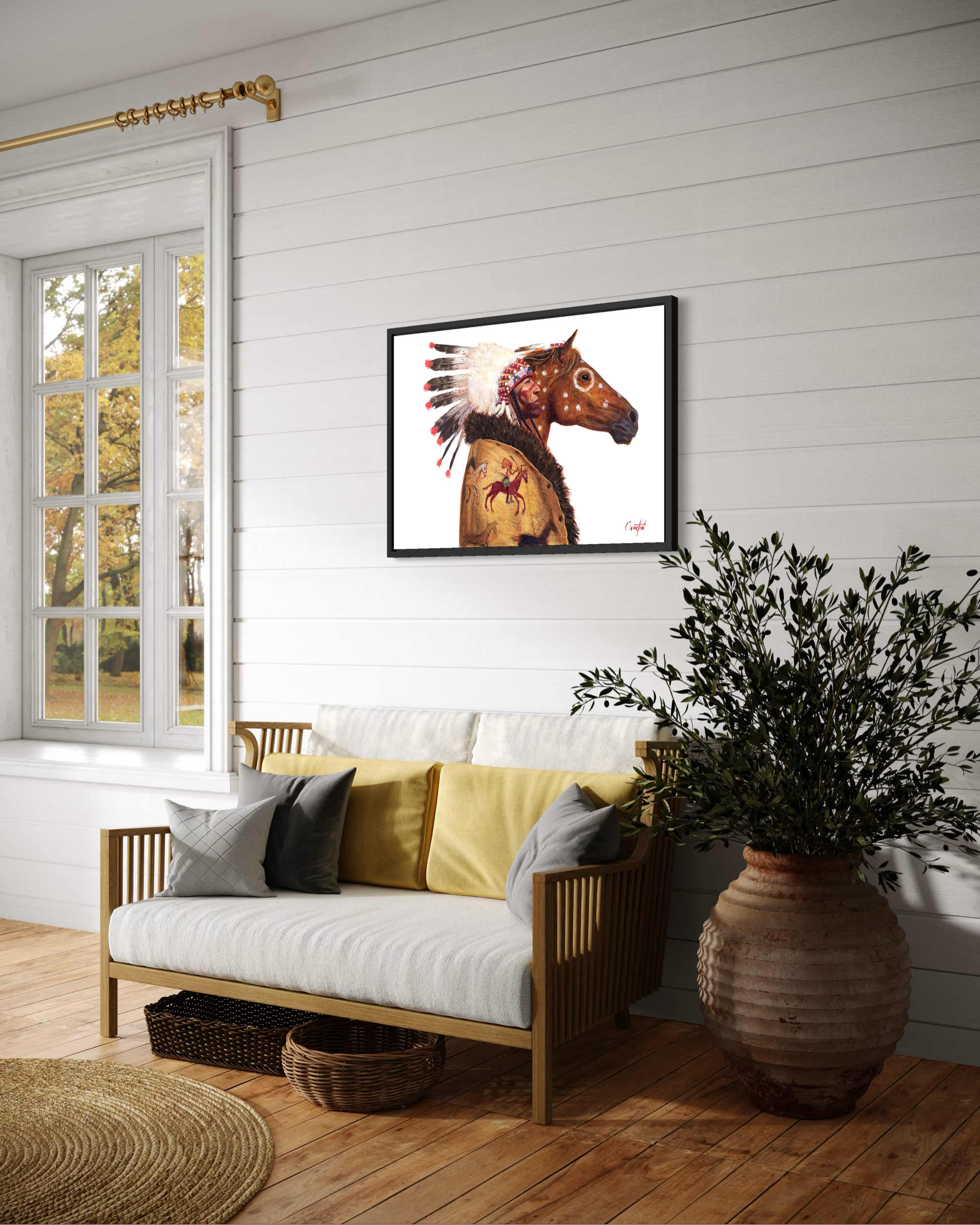AMERICAN HORSE GOES TO WAR | Luxe Collection Canvas Print