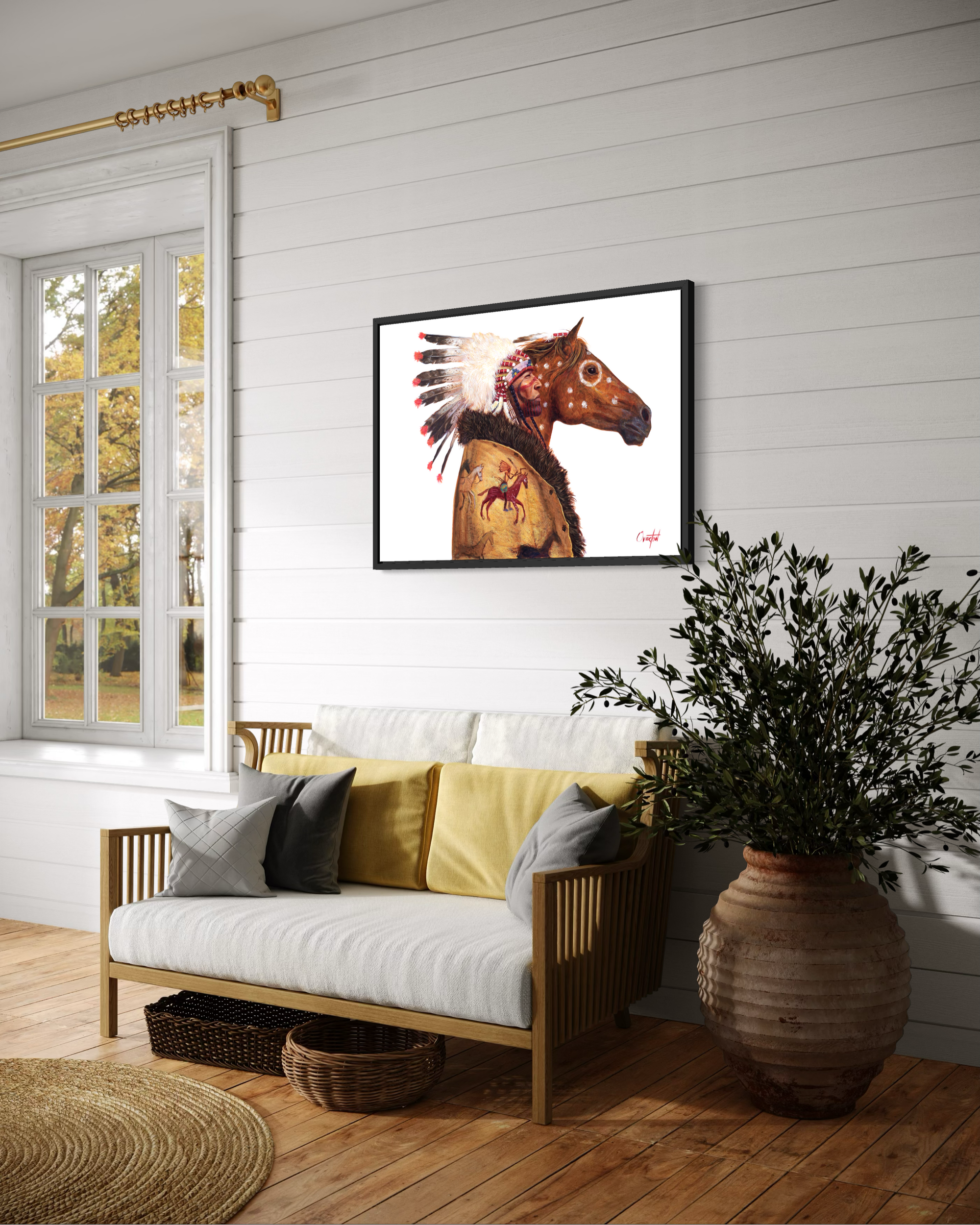 AMERICAN HORSE GOES TO WAR | Luxe Collection Canvas Print