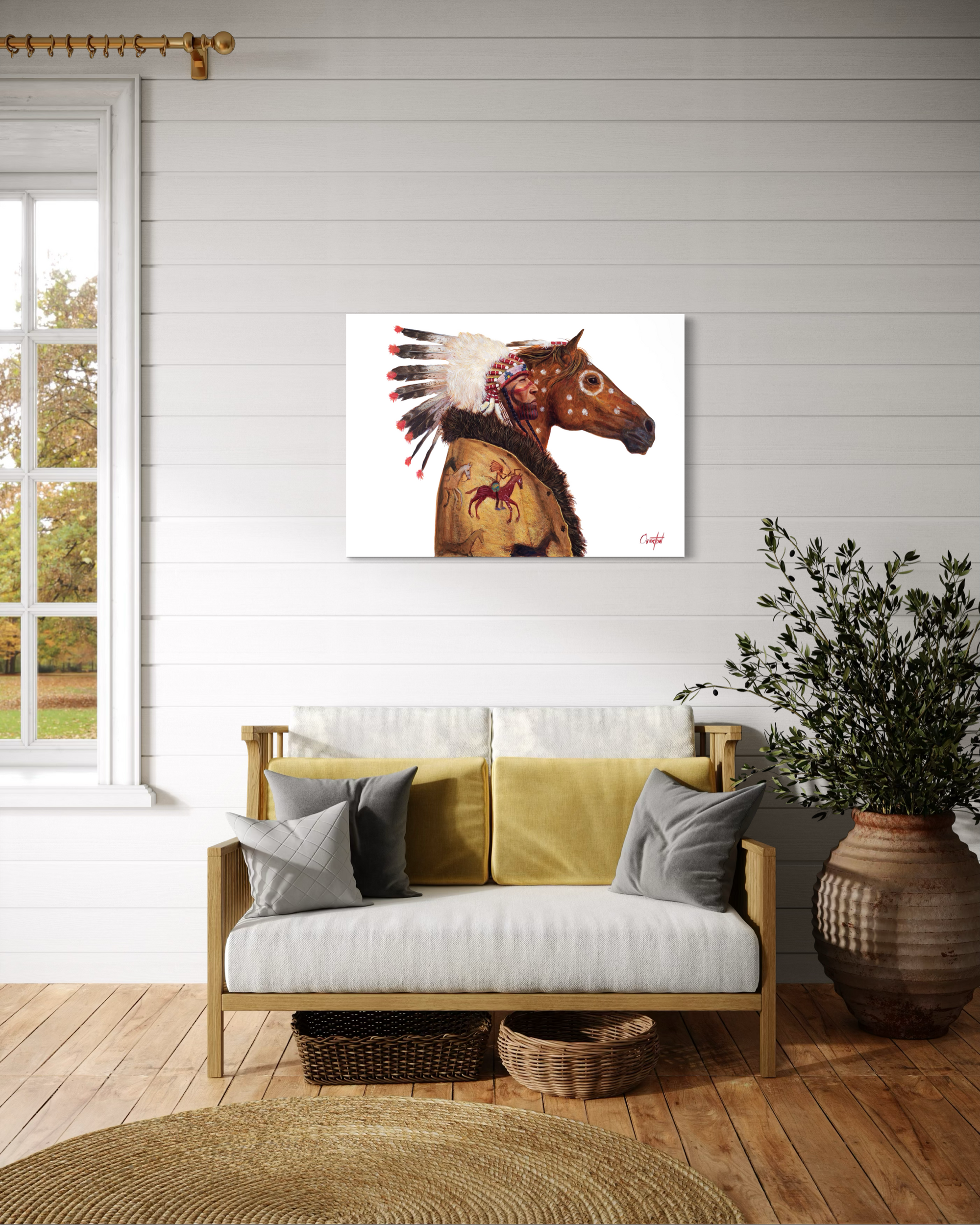 AMERICAN HORSE GOES TO WAR | Luxe Collection Canvas Print