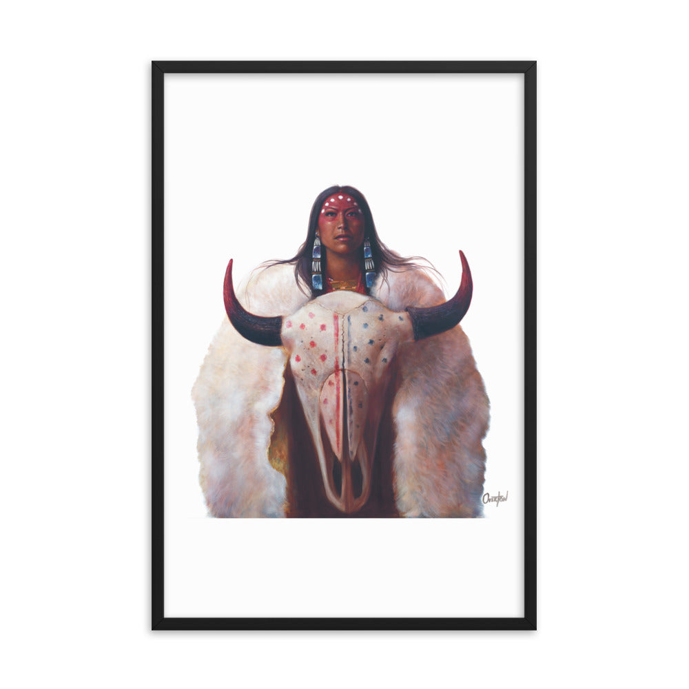 WHITE BUFFALO CALF WOMAN | Framed Fine Art Print