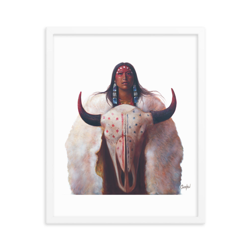 WHITE BUFFALO CALF WOMAN | Framed Fine Art Print