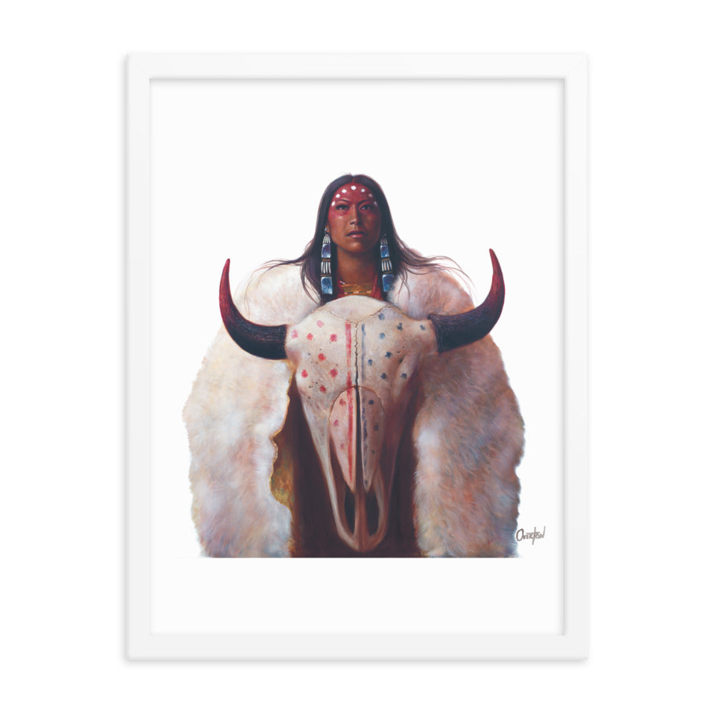 WHITE BUFFALO CALF WOMAN | Framed Fine Art Print