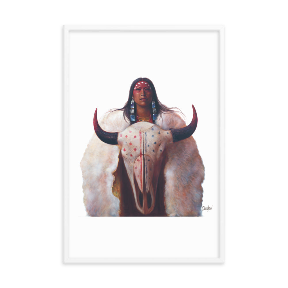 WHITE BUFFALO CALF WOMAN | Framed Fine Art Print