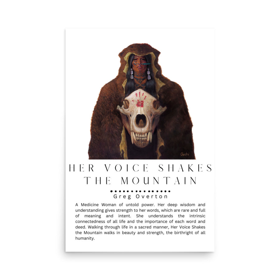 HER VOICE SHAKES THE MOUNTAIN | Museum Print