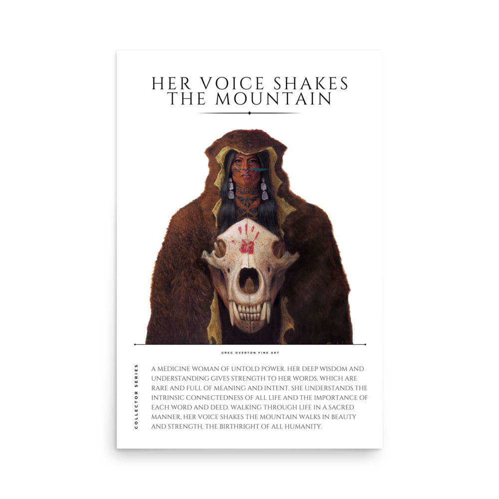 HER VOICE SHAKES THE MOUNTAIN | Museum Print