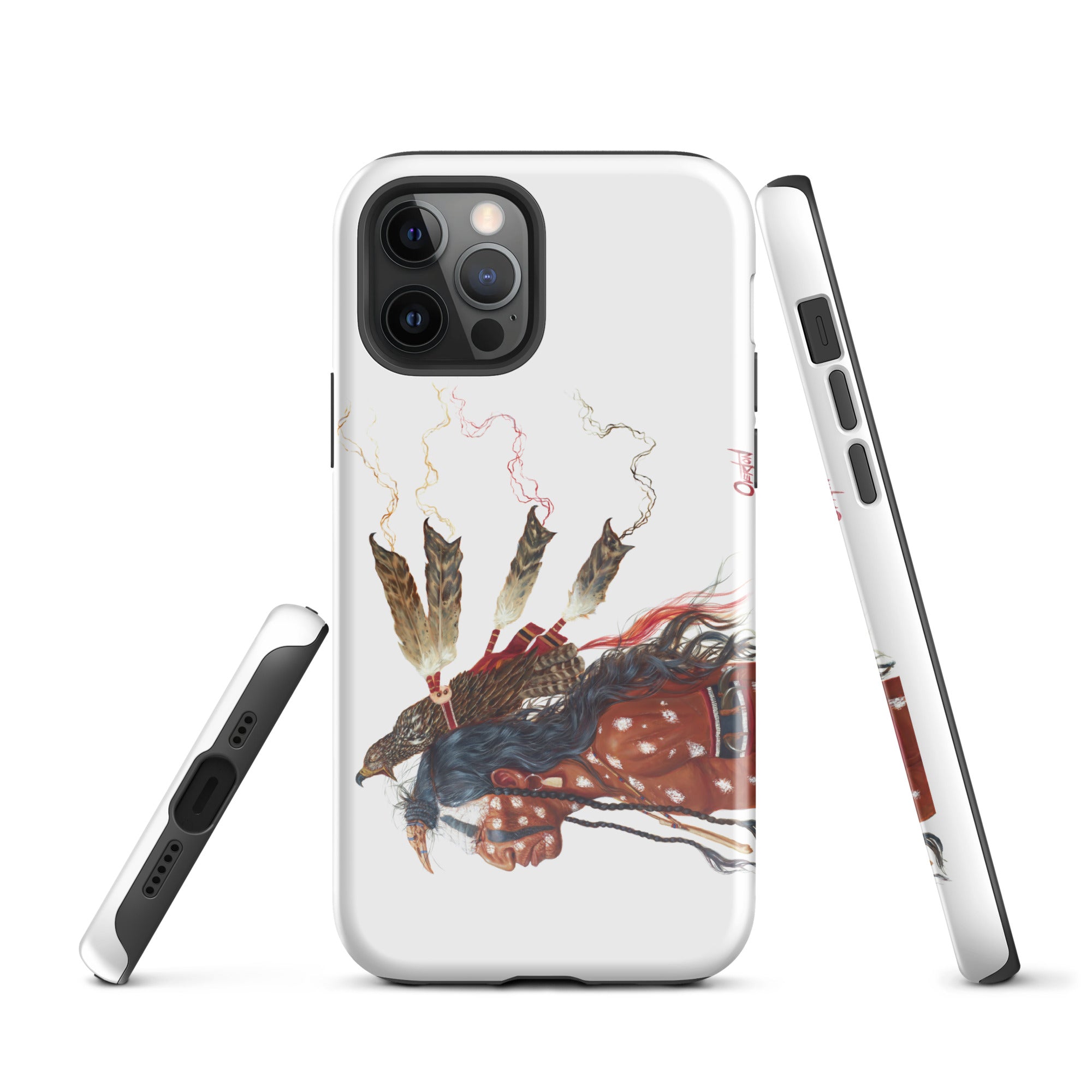 BRAVE WOLF AND THE MEDICINE HAWK | Tough iPhone Case