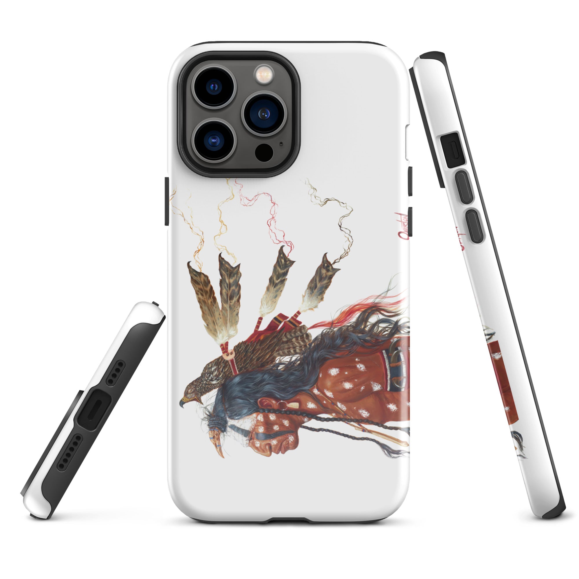 BRAVE WOLF AND THE MEDICINE HAWK | Tough iPhone Case