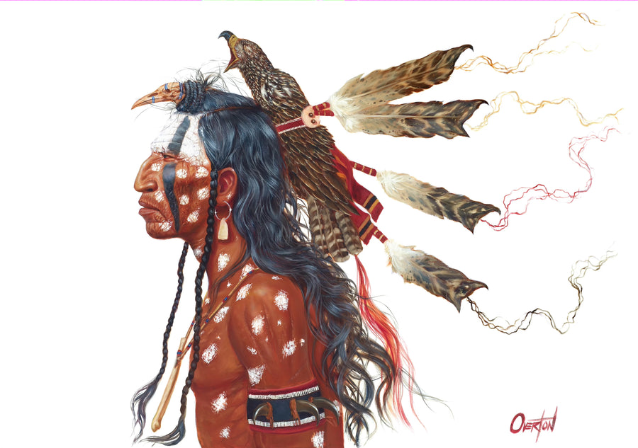 BRAVE WOLF AND THE MEDICINE HAWK | Hand Signed Print