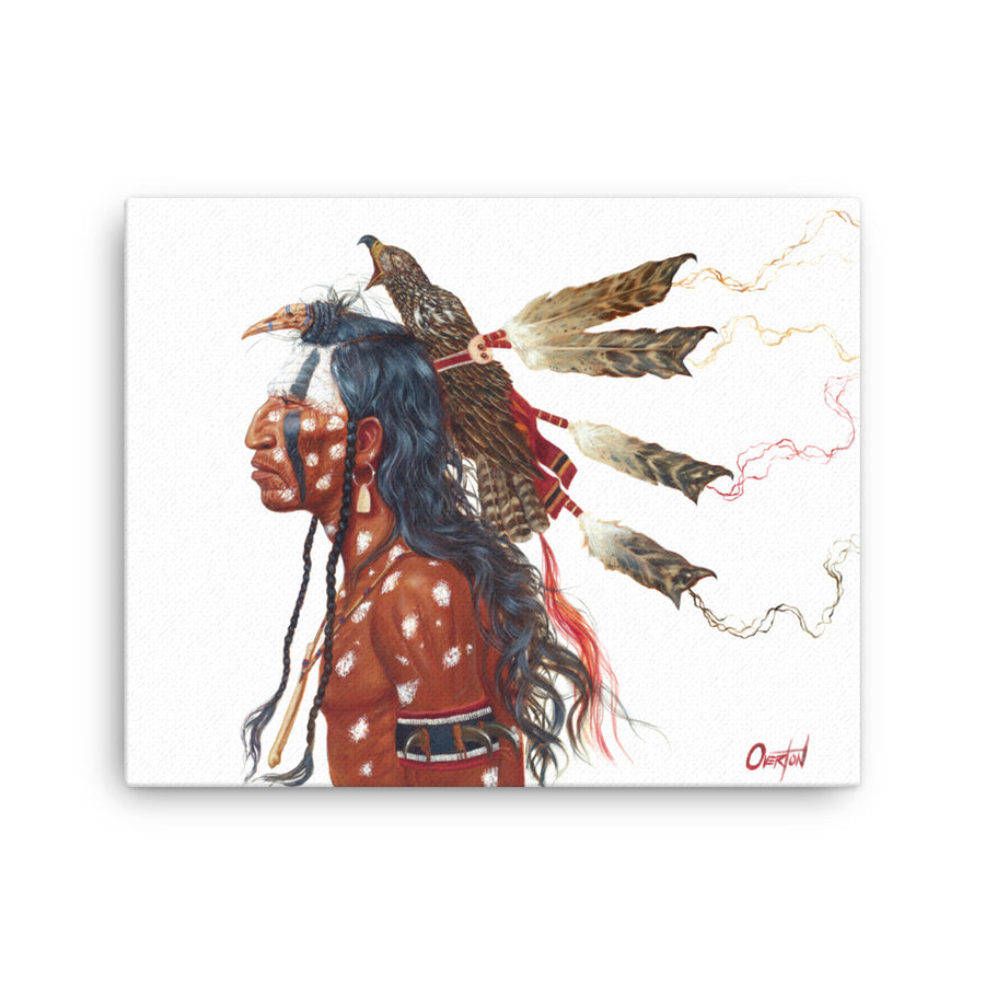 BRAVE WOLF AND THE MEDICINE HAWK | Canvas Print
