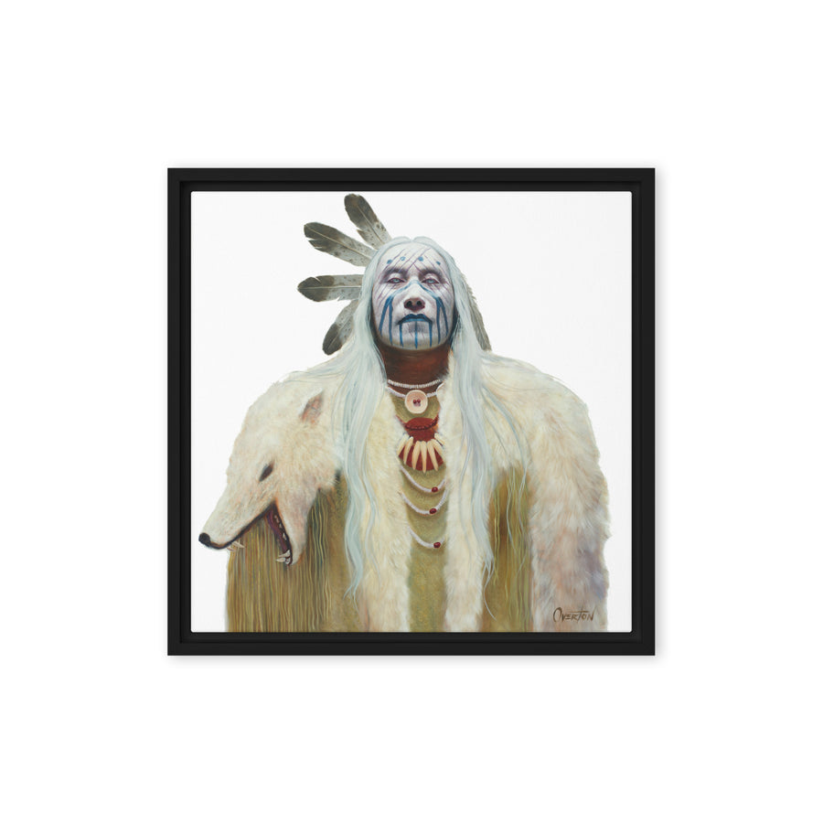 GHOST WOLF | Framed Canvas Print
