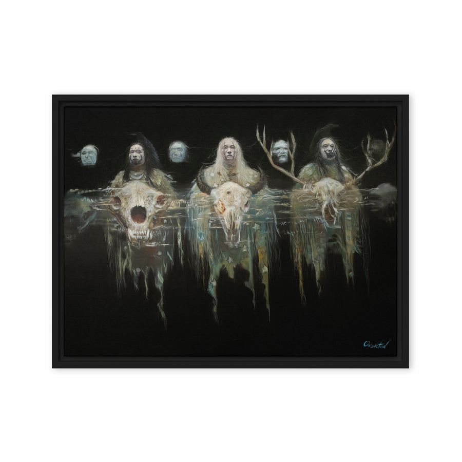 GHOSTS OF WOUNDED KNEE (18x24) | Framed Canvas Print
