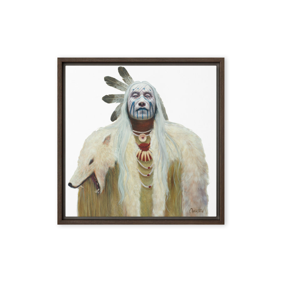 GHOST WOLF | Framed Canvas Print