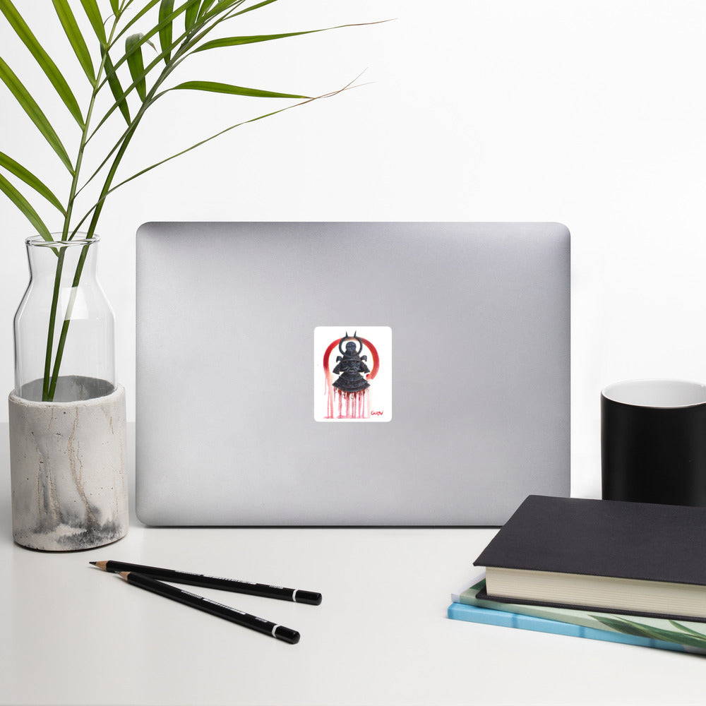 BLACK WHIRLWIND SAMURAI | Bubble-free Stickers