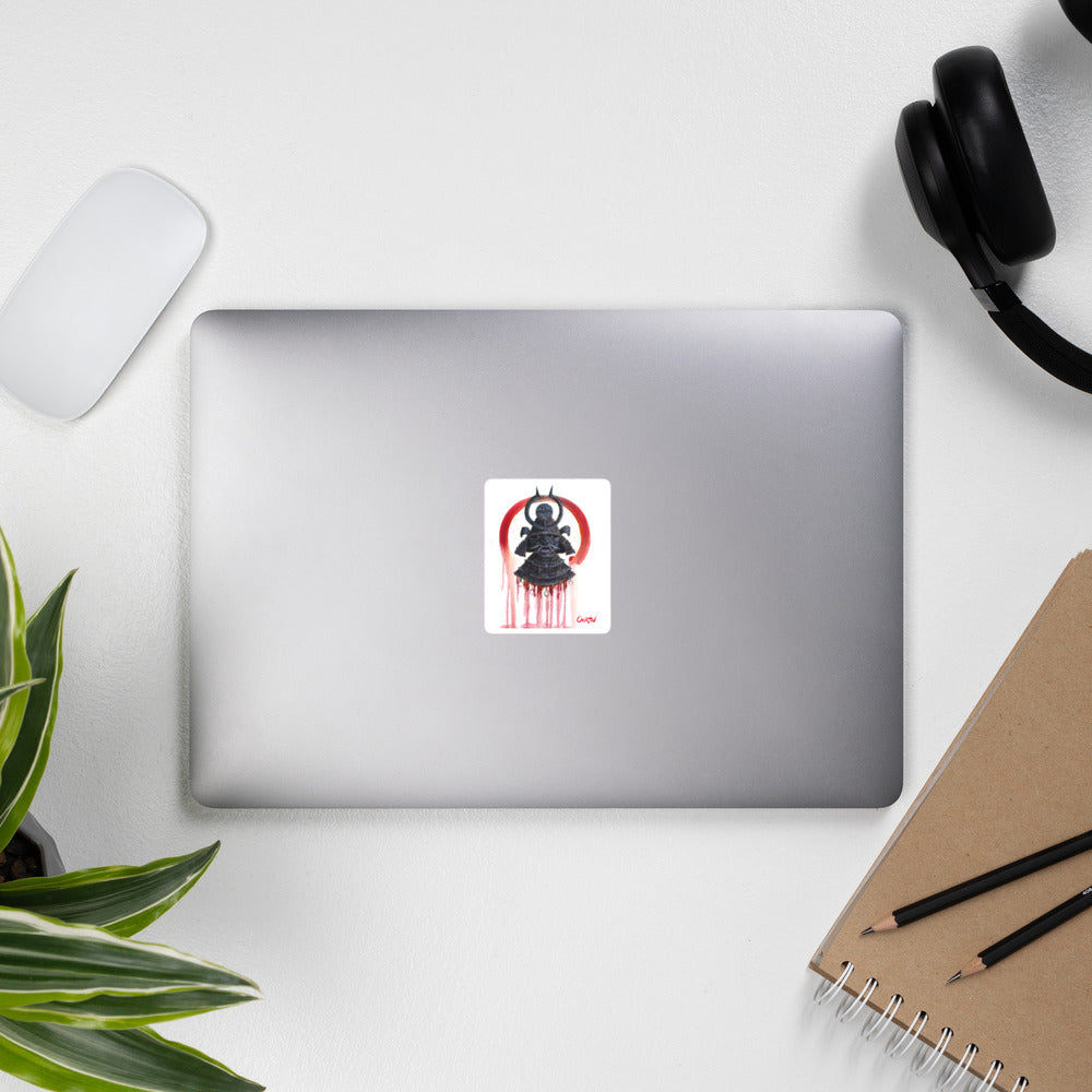 BLACK WHIRLWIND SAMURAI | Bubble-free Stickers – Greg Overton Fine Art ...