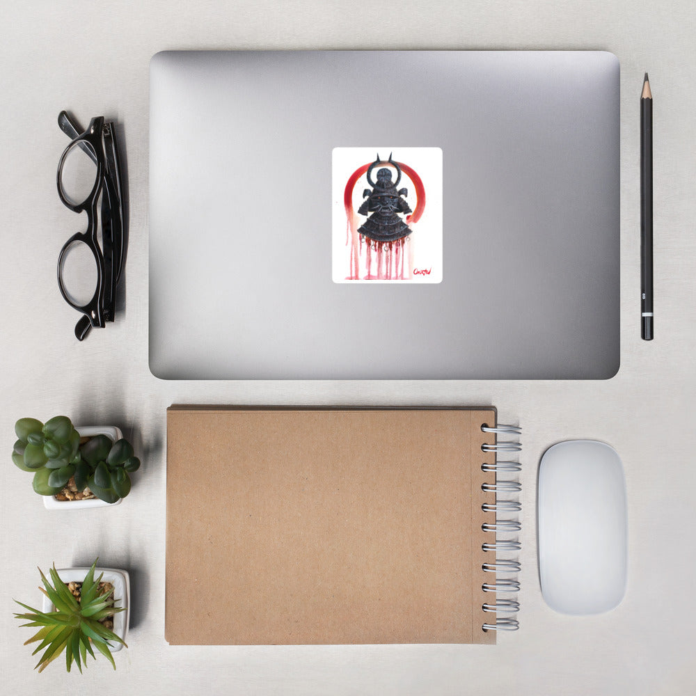 BLACK WHIRLWIND SAMURAI | Bubble-free Stickers