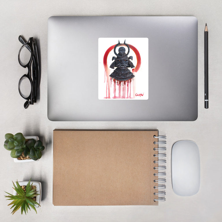 BLACK WHIRLWIND SAMURAI | Bubble-free Stickers – Greg Overton Fine Art ...