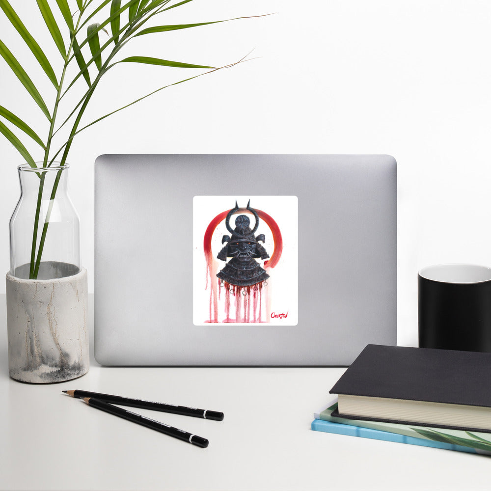 BLACK WHIRLWIND SAMURAI | Bubble-free Stickers
