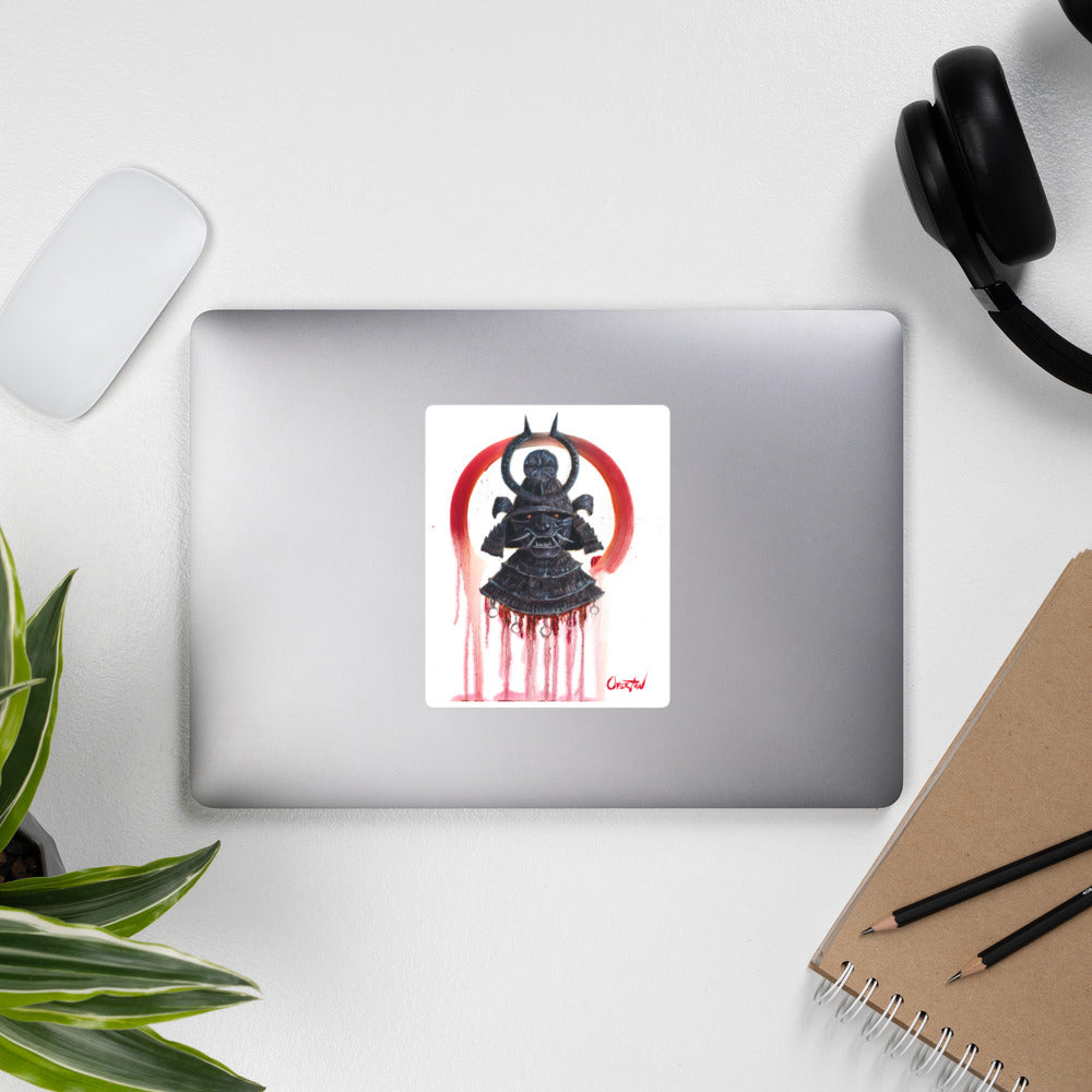 BLACK WHIRLWIND SAMURAI | Bubble-free Stickers