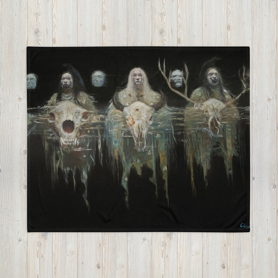 GHOSTS OF WOUNDED KNEE | Throw Blanket